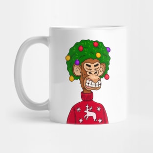 Monkey Christmas Tree Mug